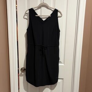 Eddie Bauer Black V-Neck Mini Dress